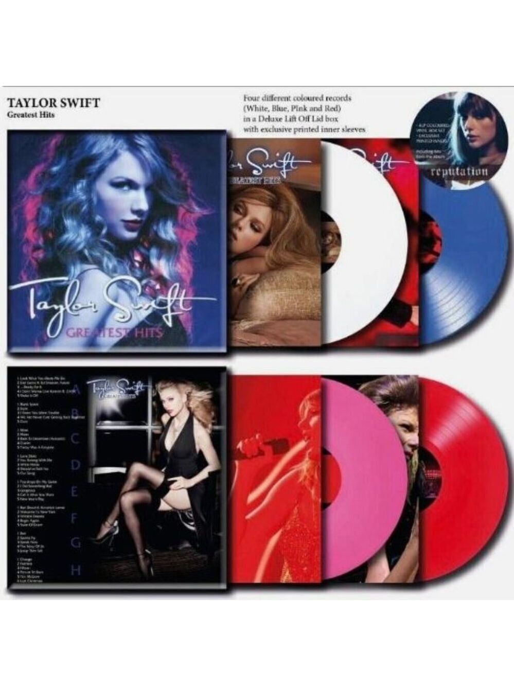 Taylor Swift "Greatest Hits" 4-color LP Rare Box Set Sealed LTD ED Hype Sticker
